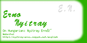 erno nyitray business card